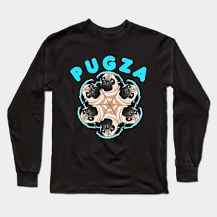 Pugza, It Ain't Pizza. It's PUGZA! Funny Design For Pug Mommy/Daddy/Pug Lover Long Sleeve T-Shirt